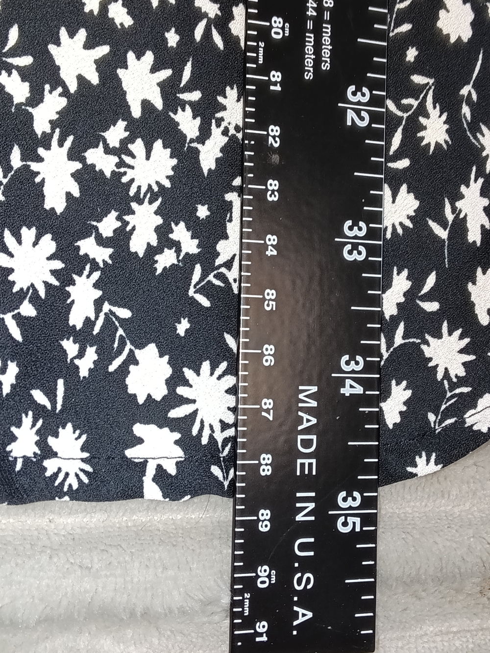 NWT Scoop XL Black Floral Tie Neck Long Sleeve Mini Dress Prairie Cottagecore - Picture 8 of 8